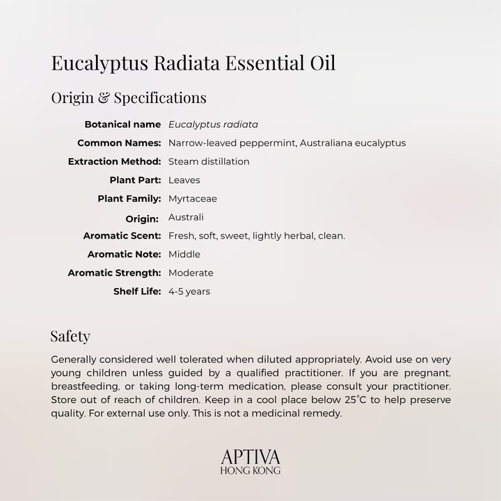 Organic Eucalyptus Radiata Essential Oil