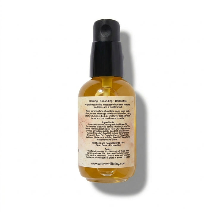 DEEP RELAX Massage Oil — Lavender &amp; Frankincense
