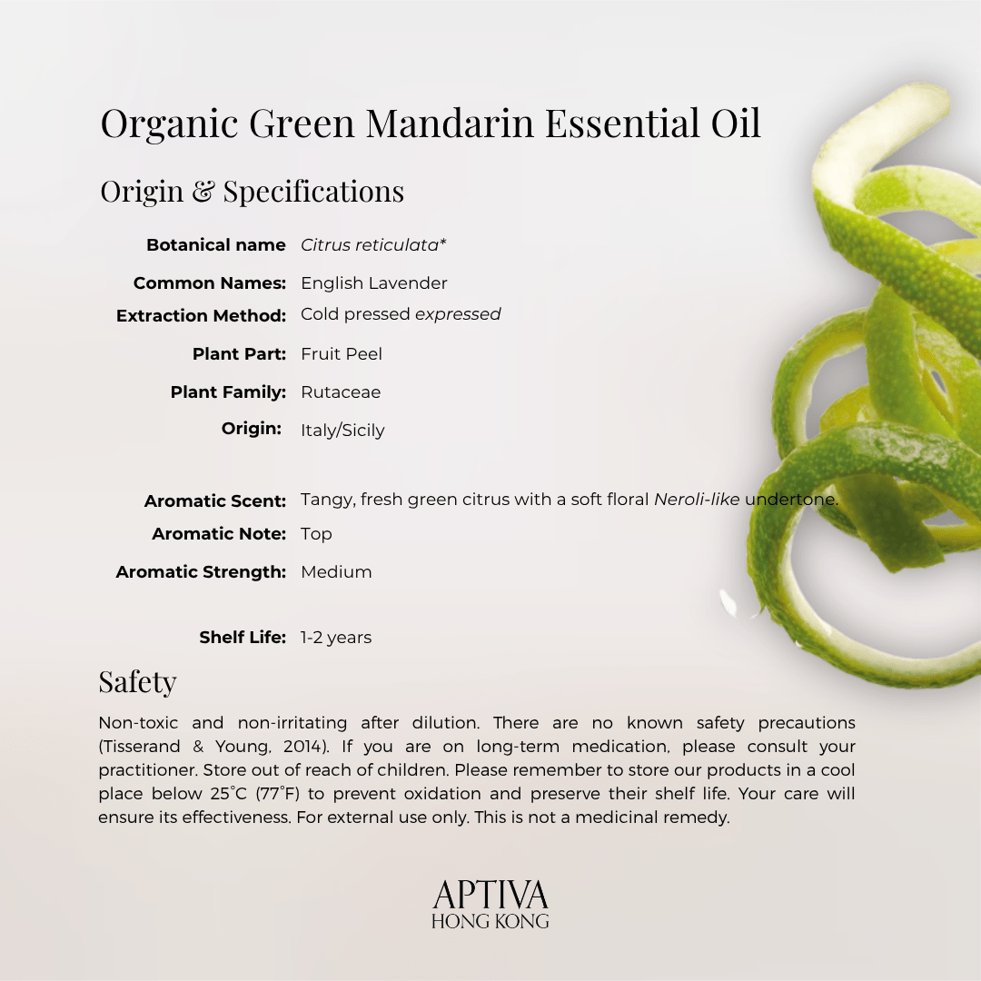 Organic Green Mandarin Essential Oil - APTIVA