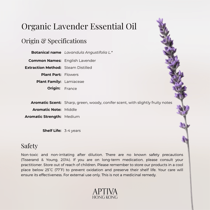 Organic Lavender Essential Oil - APTIVA
