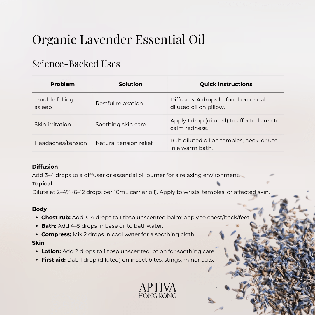 Organic Lavender Essential Oil - APTIVA